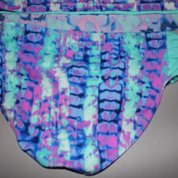 MUlti Color 2 Pcs Justice Tankinki Swimsuit Size 14 - Picture 7 of 10